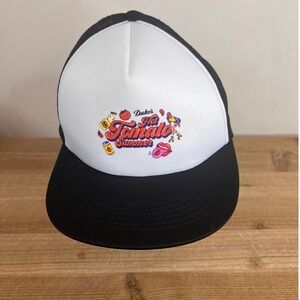 Hit Duke's Hot Tomato Summer Trucker Hat Black White Snapback Mesh Cap OSFM